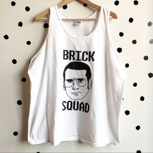 Brick Squad The Office Michael Scott (Steve Carell) Graphic Tank • White • XL